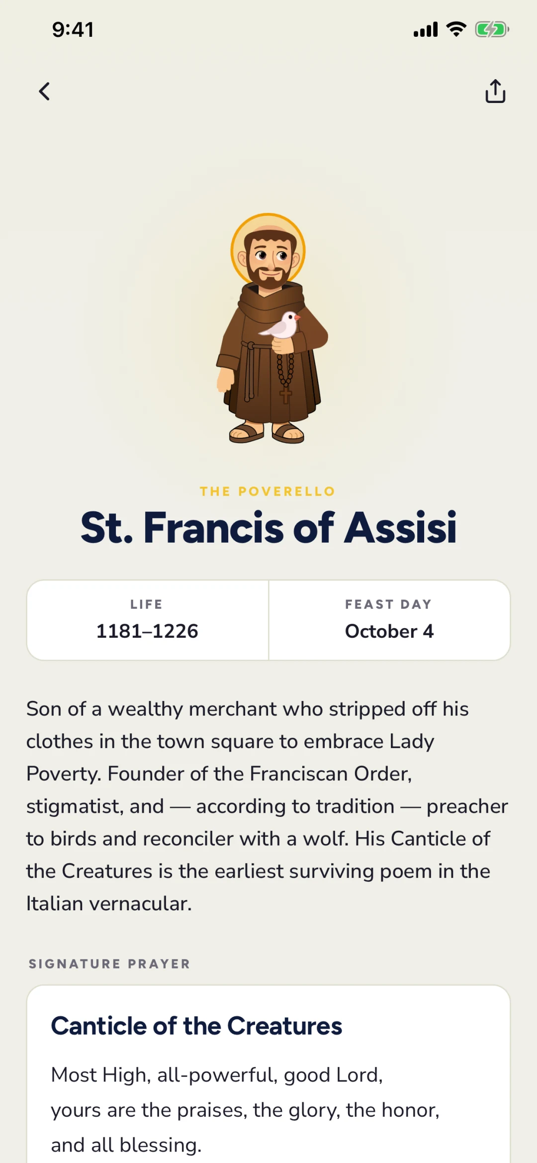 St. Francis of Assisi: his life, feast day, and the Canticle of the Creatures